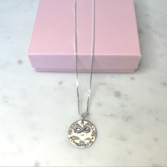 Sterling “Today Tomorrow Forever” 
Necklace - Picture 2 of 16